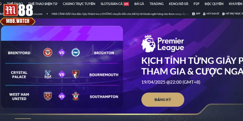 Đa siêu phẩm game thể thao M88 trực tuyến hấp dẫn hàng đầu hiện nay