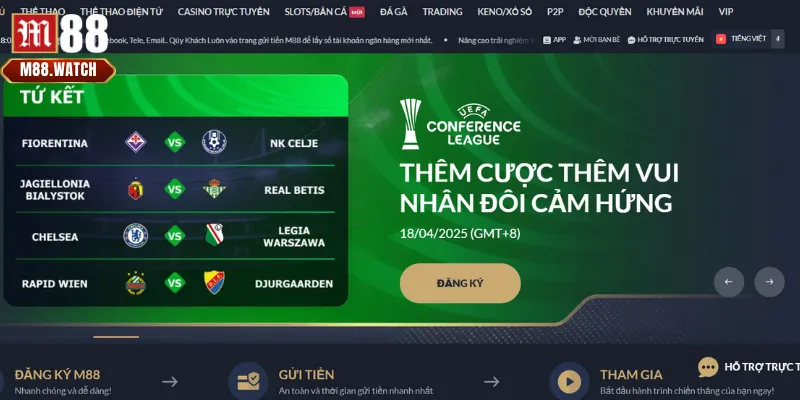 Khám phá về sảnh thể thao M88 đặc sắc bậc nhất 2025