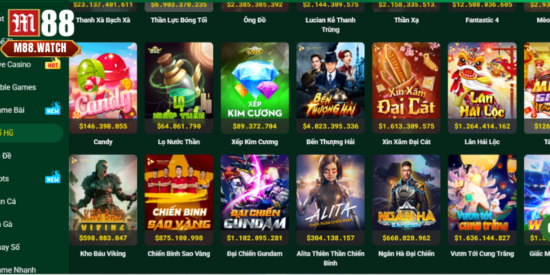 Truy cập M88 để tham gia cá cược Nổ hũ đỉnh cao